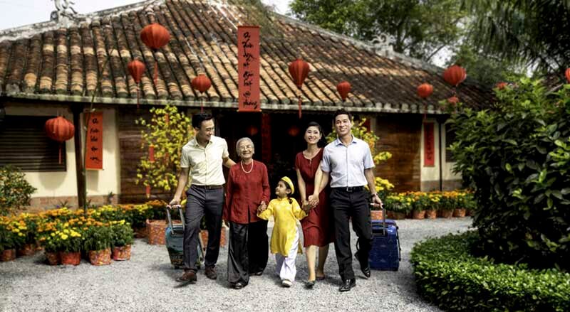 Chuyến du xuân cả gia đình